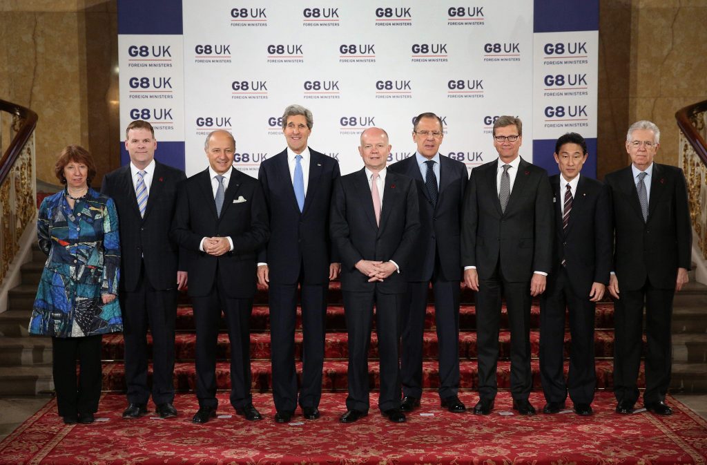Foreign Ministers meeting in London for G8 meeting
