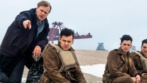 Christopher Nolan sul set di Dunkirk 