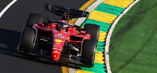 Leclerc sulla Ferrari che ha trionfato a Melbourne