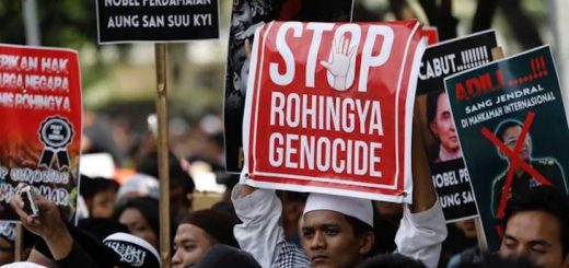 Manifestazione contro il genocidio dei Rohingya